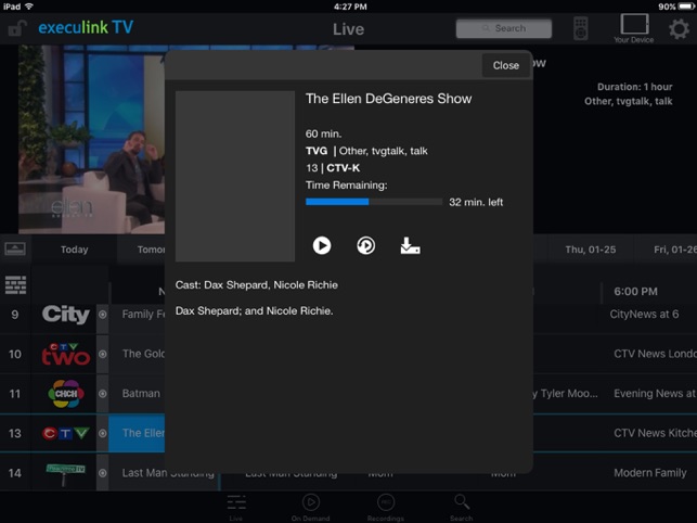 Execulink TV for iPad(圖3)-速報App