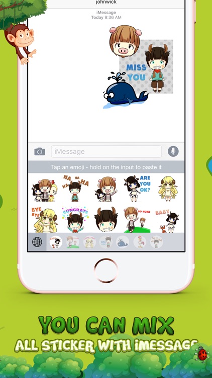 Animal Stickers Keyboard in Farm Themes