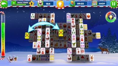 3D Santa Mahjong Solitaire screenshot 2