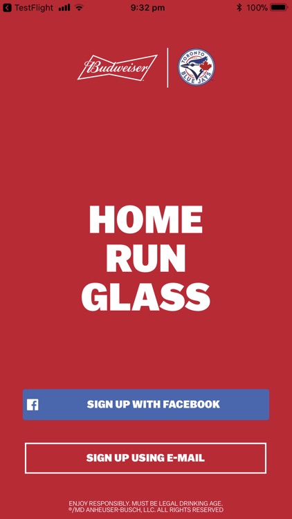 Budweiser Home Run Glass
