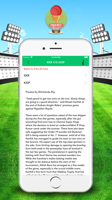 CricketScore: Live Match Score screenshot 2