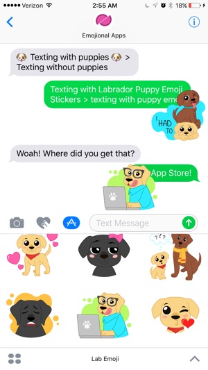 Labrador Puppy Emoji Stickers