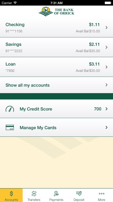 The Bank of Orrick Mobile screenshot 3