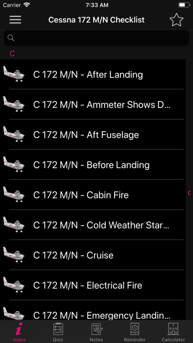 Cessna 172 M/N Checklist screenshot 4