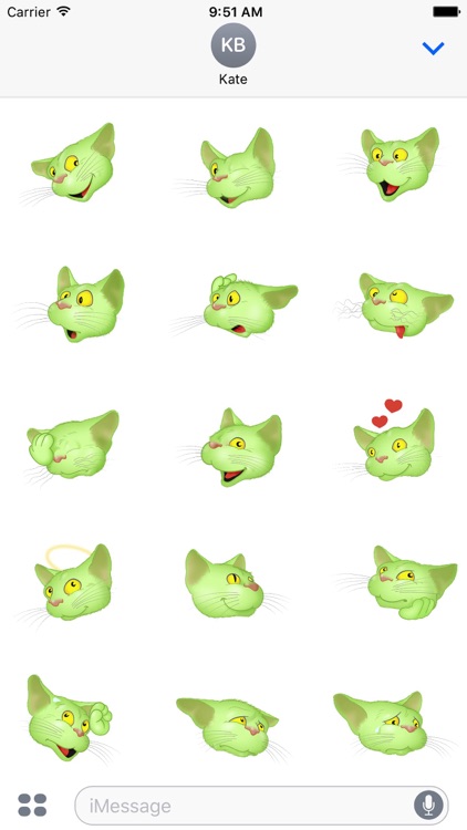 Green Cat emoji screenshot-4