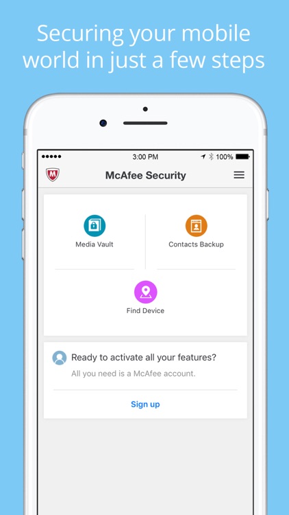 McAfee Mobile Security - Vault and Contacts Backup