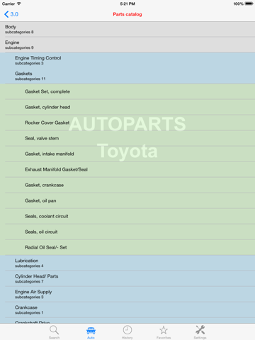 Скриншот из Autoparts for Toyota