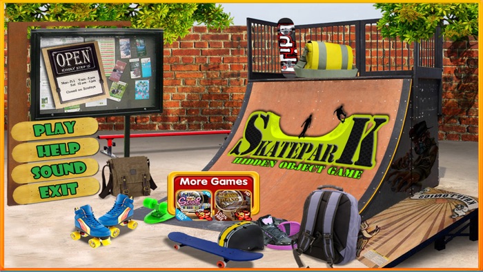 Skate Park Hidden Objects Game
