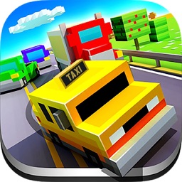 Blocky Pixel Taxi Car Racing 3D