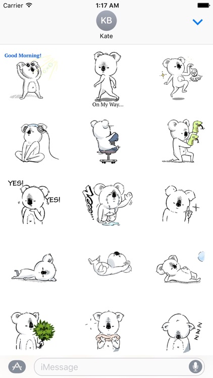 Animated Lazy Koala Stickers