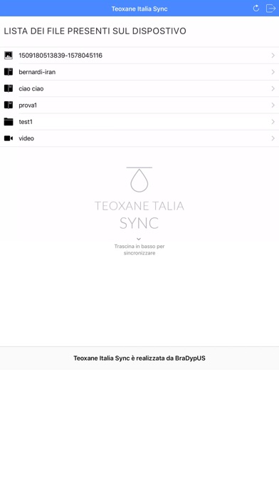 Teoxane Italia Sync screenshot 2