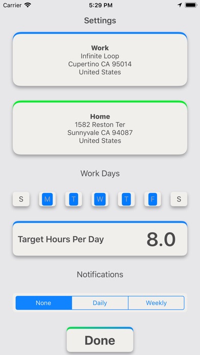 Work Week Time Tracker screenshot 3