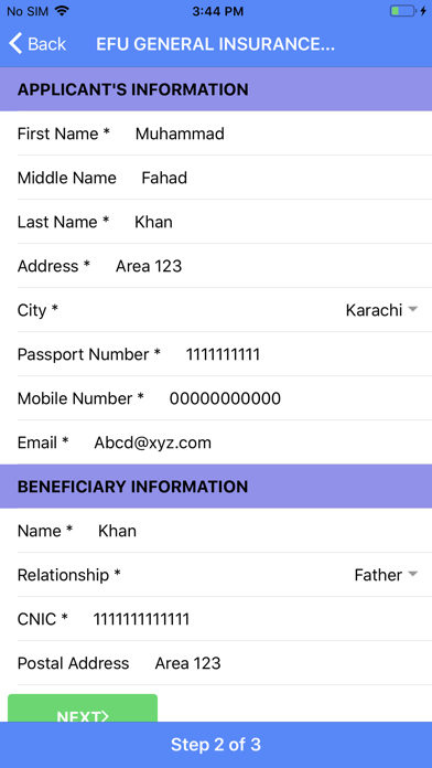 EFU TRAVEL INSURANCE screenshot 3