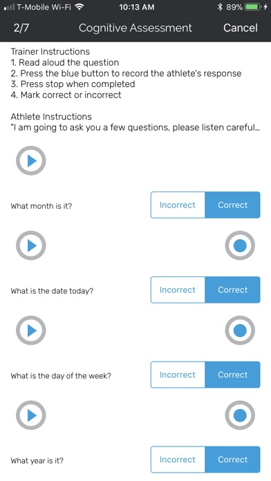 Canary Concussion Assessments screenshot 2