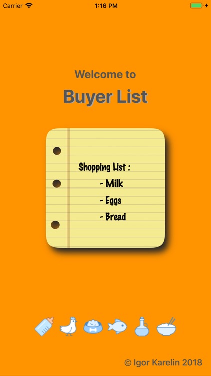 Buyer List - Shopping List