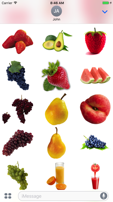 Fun Fruits Pack for iMessage screenshot 3