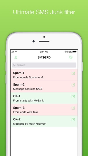 SMSGRD: SMS filter & blocker