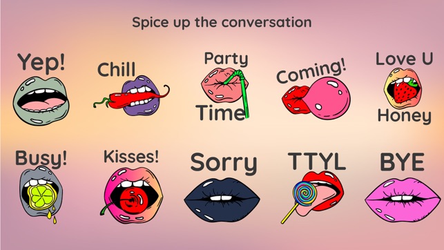 Kiss Lips Dirty Sticker Emojis(圖3)-速報App