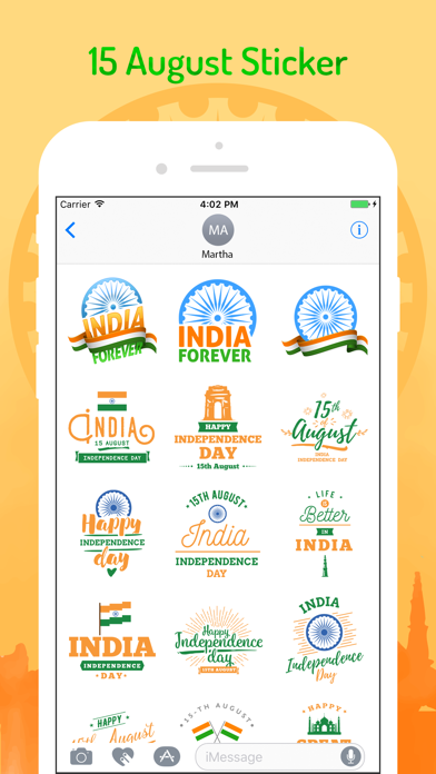 Independence Day Sticker 15Aug screenshot 3