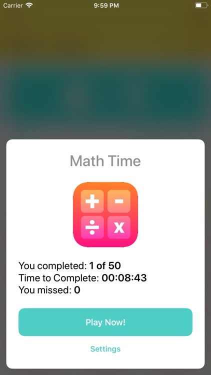 Math Time - Subtraction