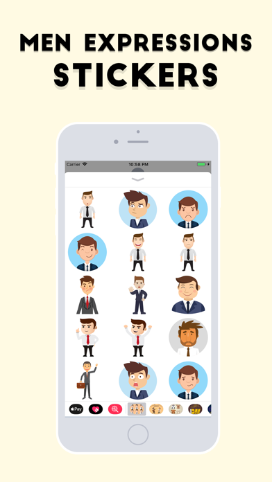 How to cancel & delete Men Expressions Stickers from iphone & ipad 3