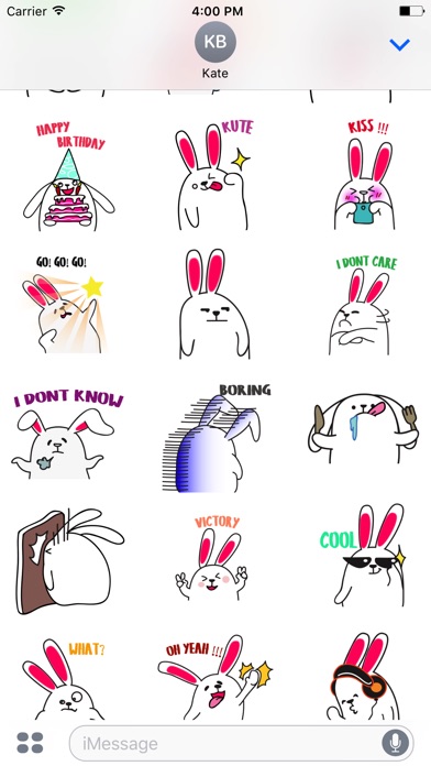 Lovely rabbit emoji screenshot 3