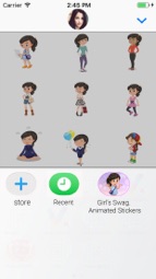 Girl Swag Animated Stickers Captura de tela 4