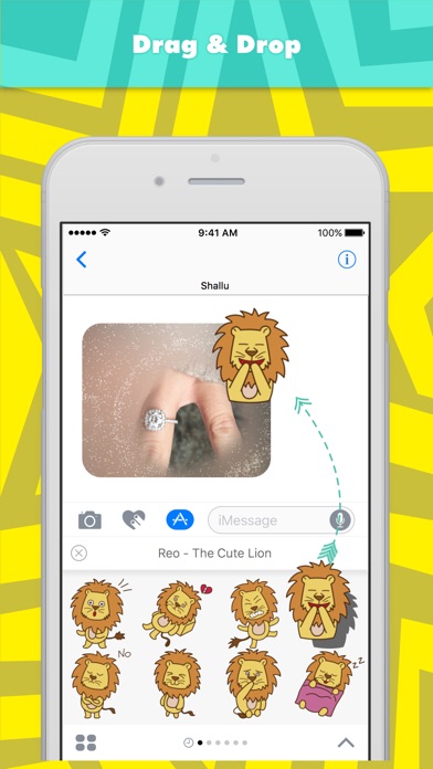 Reo - The Cute Lion stickers screenshot 3