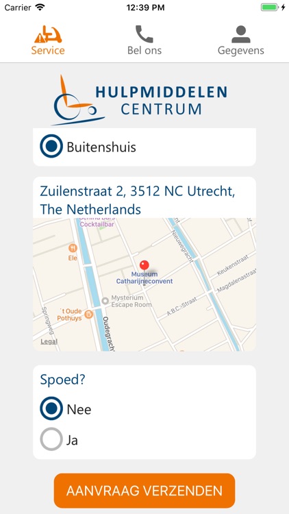 Hulpmiddelencentrum ServiceApp