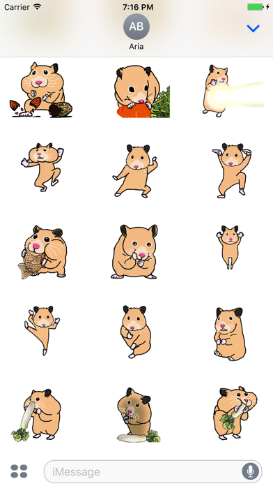 Animated Cute Hamster Hamsmoji screenshot 2