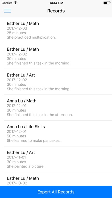 Homeschool Time Tracker screenshot 3