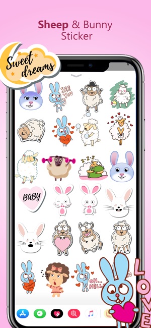 Sheep & Bunny Stickers(圖2)-速報App