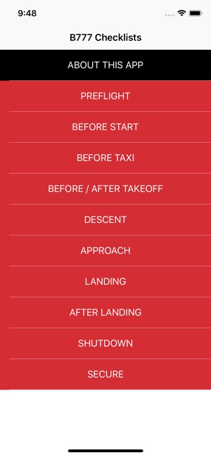 B777 Checklist