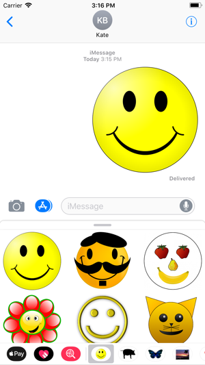 Yellow Smiley Sticker Pack(圖2)-速報App