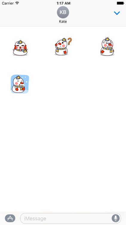 Animated Funny Snowman Sticker