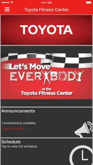 toyota fitness center iphone screenshot 1