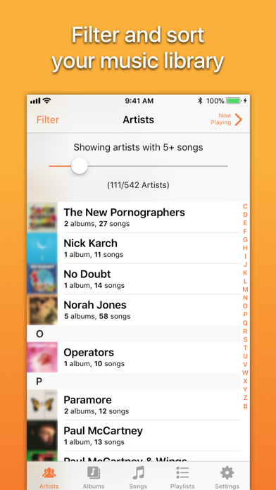 Picky – Filter, browse, and play your music, your way. Screenshot 1