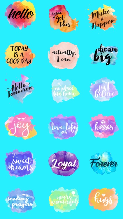Watercolor Typography