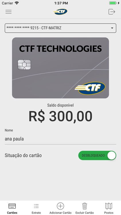 Cartão CTF Frota