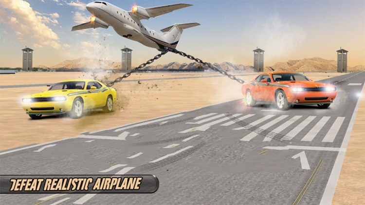 Chained Cars Drag VS Jet Plane