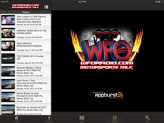 WFO Radio: NASCAR, NHRA, F1, & IndyCar Racing Talk screenshot