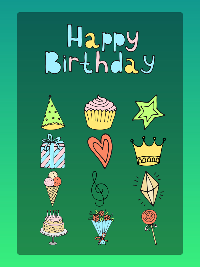 Hand Drawn Birthday Doodles IM