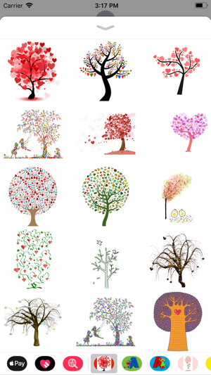 Tree Hearts Sticker Pack