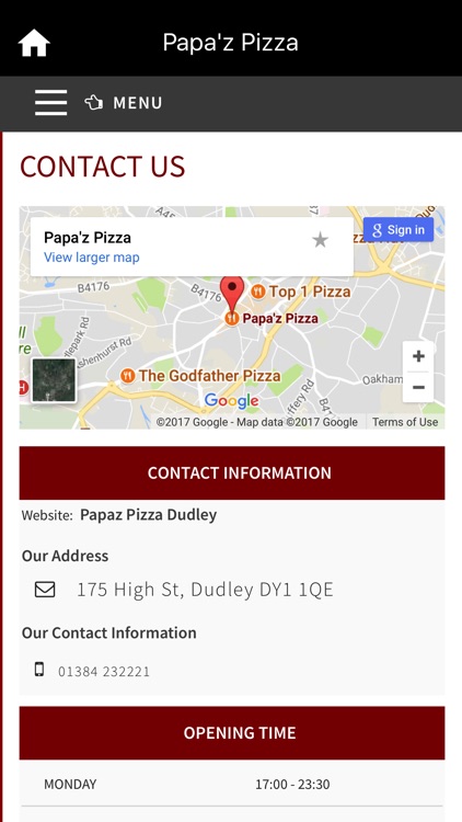 Papaz Pizza , Dudley