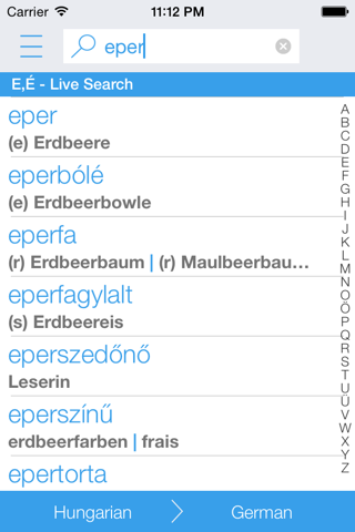 Dictionary Hungarian German screenshot 2