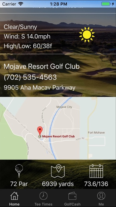 Mojave Resort Golf Tee Times screenshot 3
