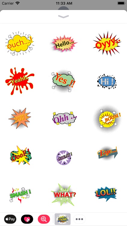 Comic stickres