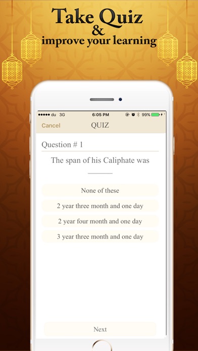 Hazrat Abu Bakar Siddique R.A Biography Quiz Quote screenshot 3