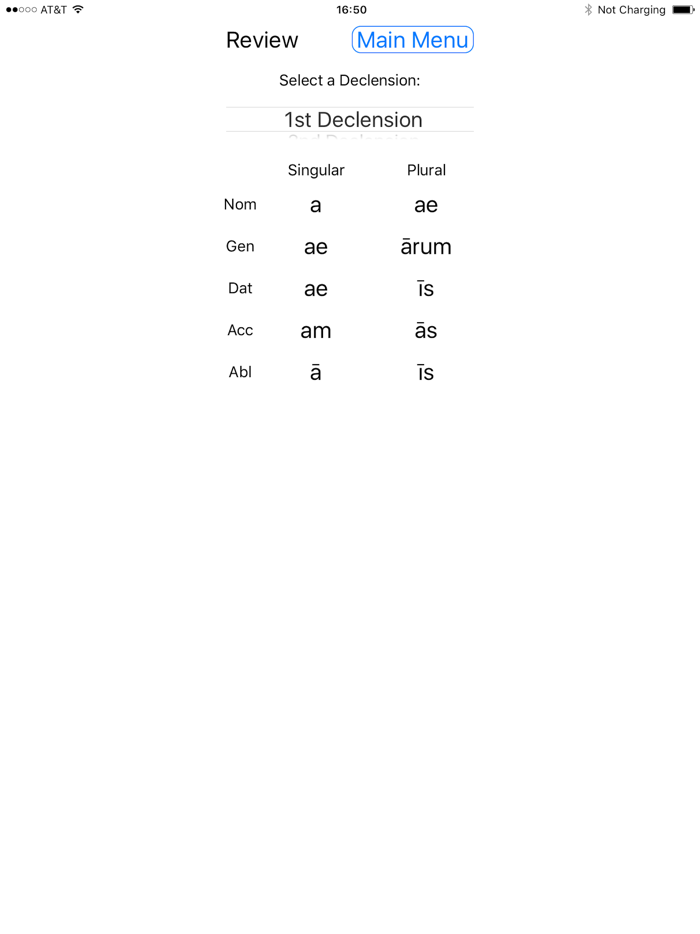 Latin Tutor Game Declensions