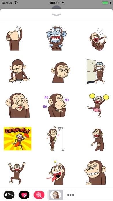 Fancy Monkey Animated Stickers screenshot 2